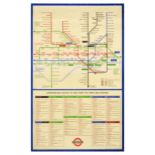 Travel Poster London Underground Map HC Beck Tube