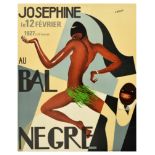 Advertising Poster Josephine Baker Bal Negre Cabaret