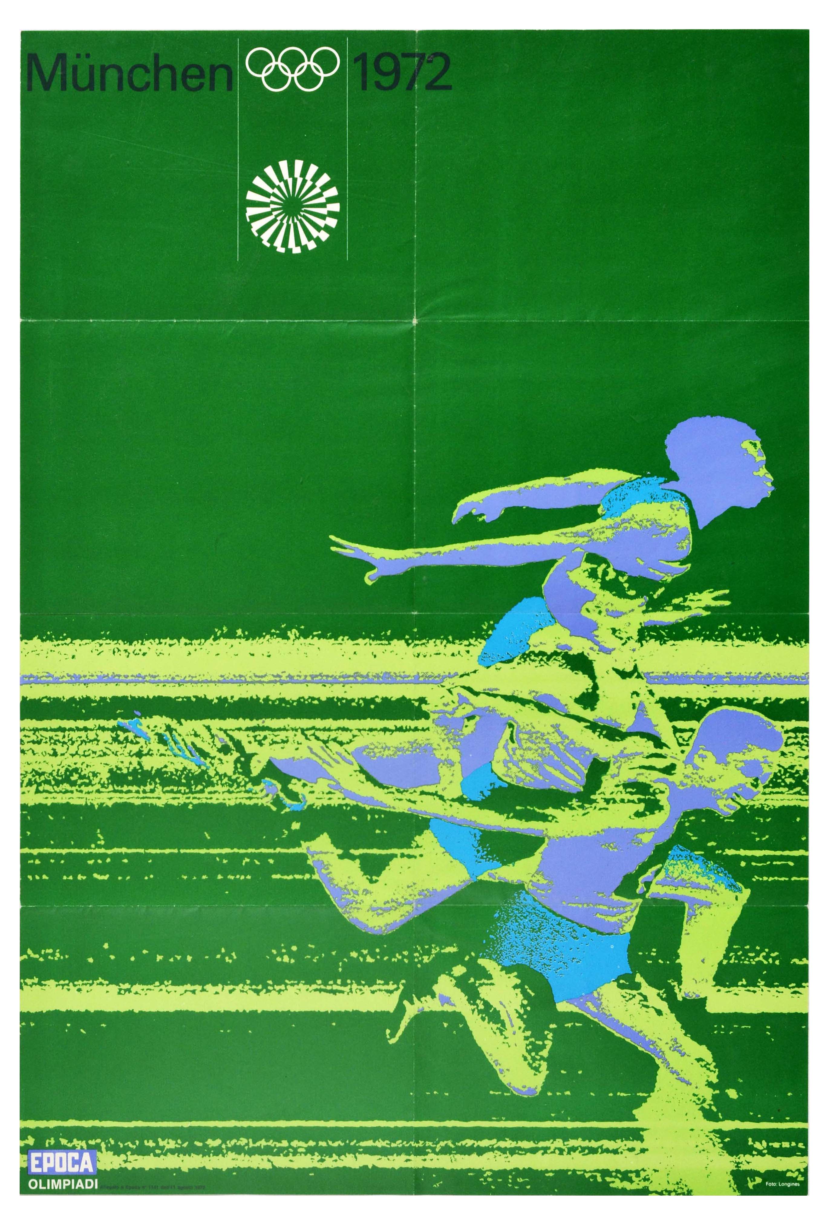 Sport Poster Munchen Olympic Games Otl Aicher Running Germany