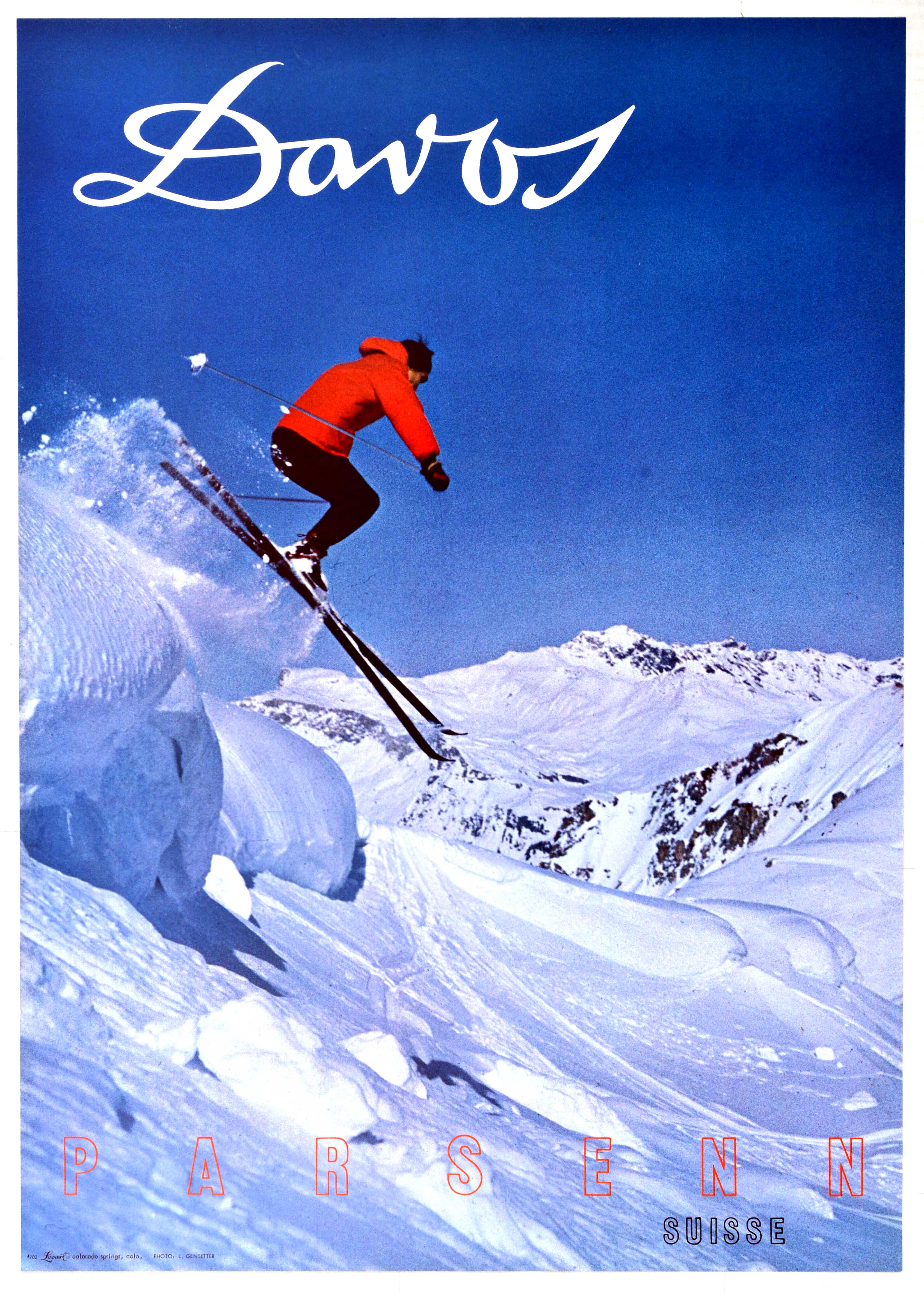 Sport Poster Parsenn Davos Ski Switzerland
