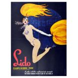 Advertising Poster Lido Cabaret Graue Champs Elysees Paris