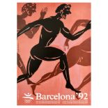 Sport Poster Barcelona Olympic Games 1992 Running Spain