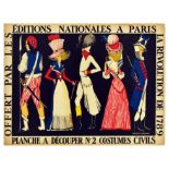 Advertising Poster Civilian Costumes French Revolution