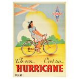 Advertising Poster Hurricane Plane Bicycle