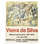 Advertising Poster Vieira de Silva Portugal Expressionism Art Informel Painter Denmark