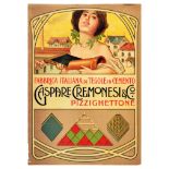 Advertising Poster Cement Roof Tiles Italy Gaspare Cremonesi