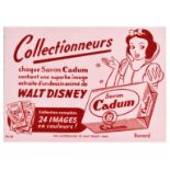 Advertising Poster Savon Cadum Walt Disney Snow White Collector's Hygiene