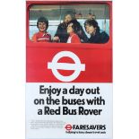 Advertising Poster London Transport Poster Buses Red Bus Rover Pass