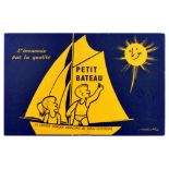 Advertising Poster Petit Bateau Sailboat Children