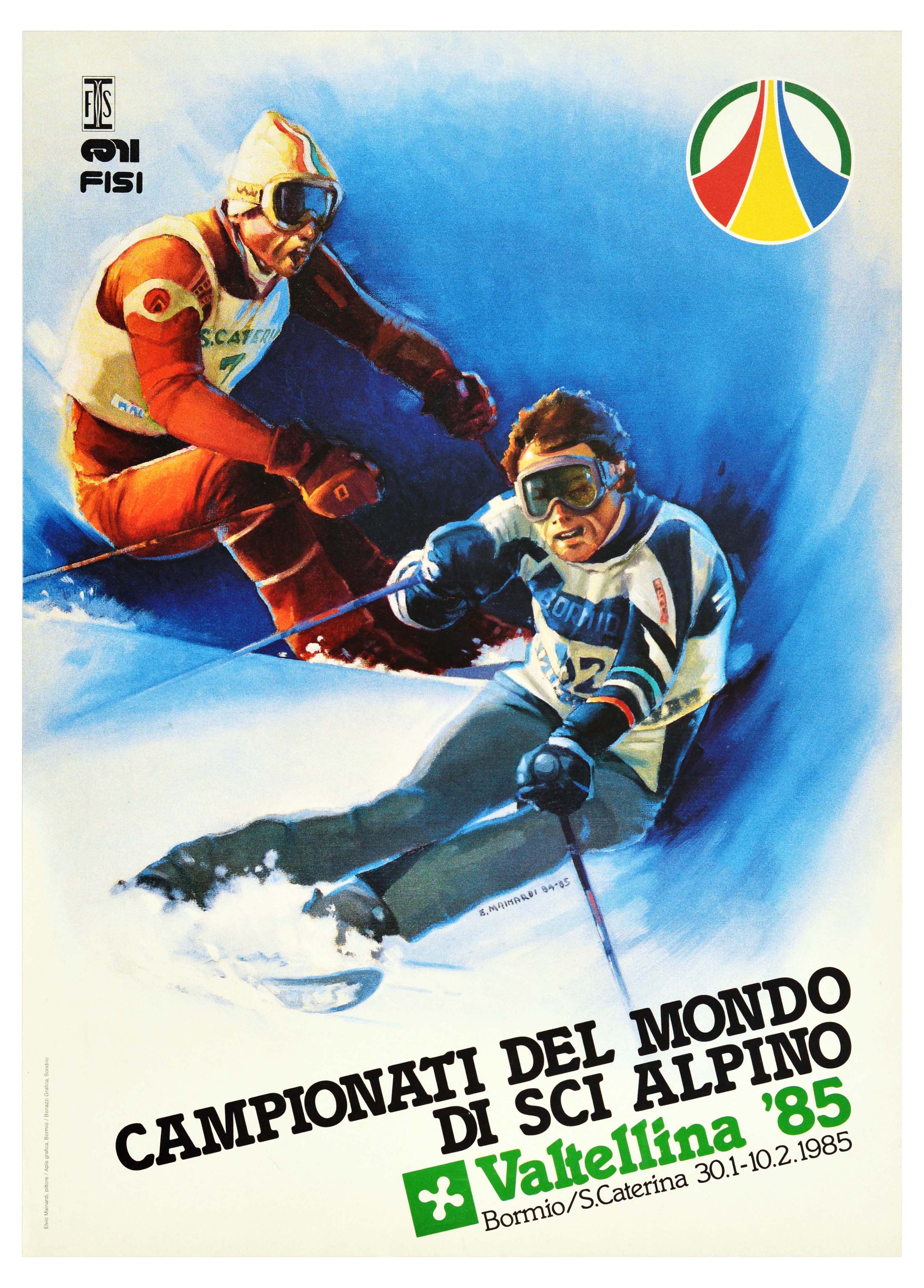 Sport Poster World Ski Championship Bormio S Caterina Italy