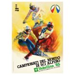 Sport Poster World Ski Championship Valtellina Bormio Italy