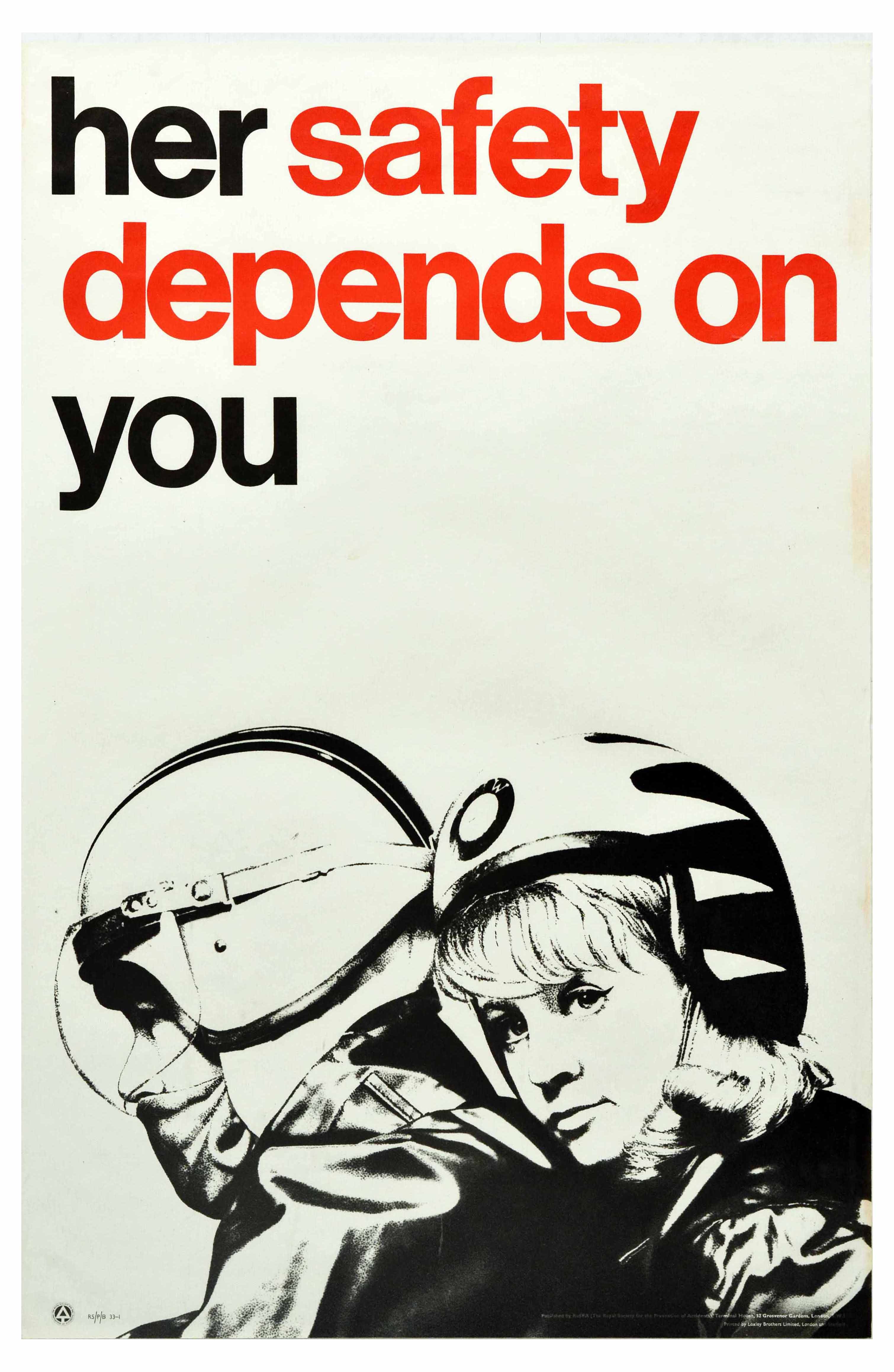 Propaganda Poster Her Safety Depends On You RoSPA Road Safety UK