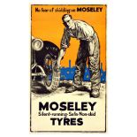 Advertising Poster Moseley Tyres No Fear of Skidding