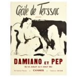 Advertising Poster Damiano et Pep Cannes France Painting