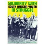 Propaganda Poster South Africa Youth Anti Apartheid ANC Solidarity