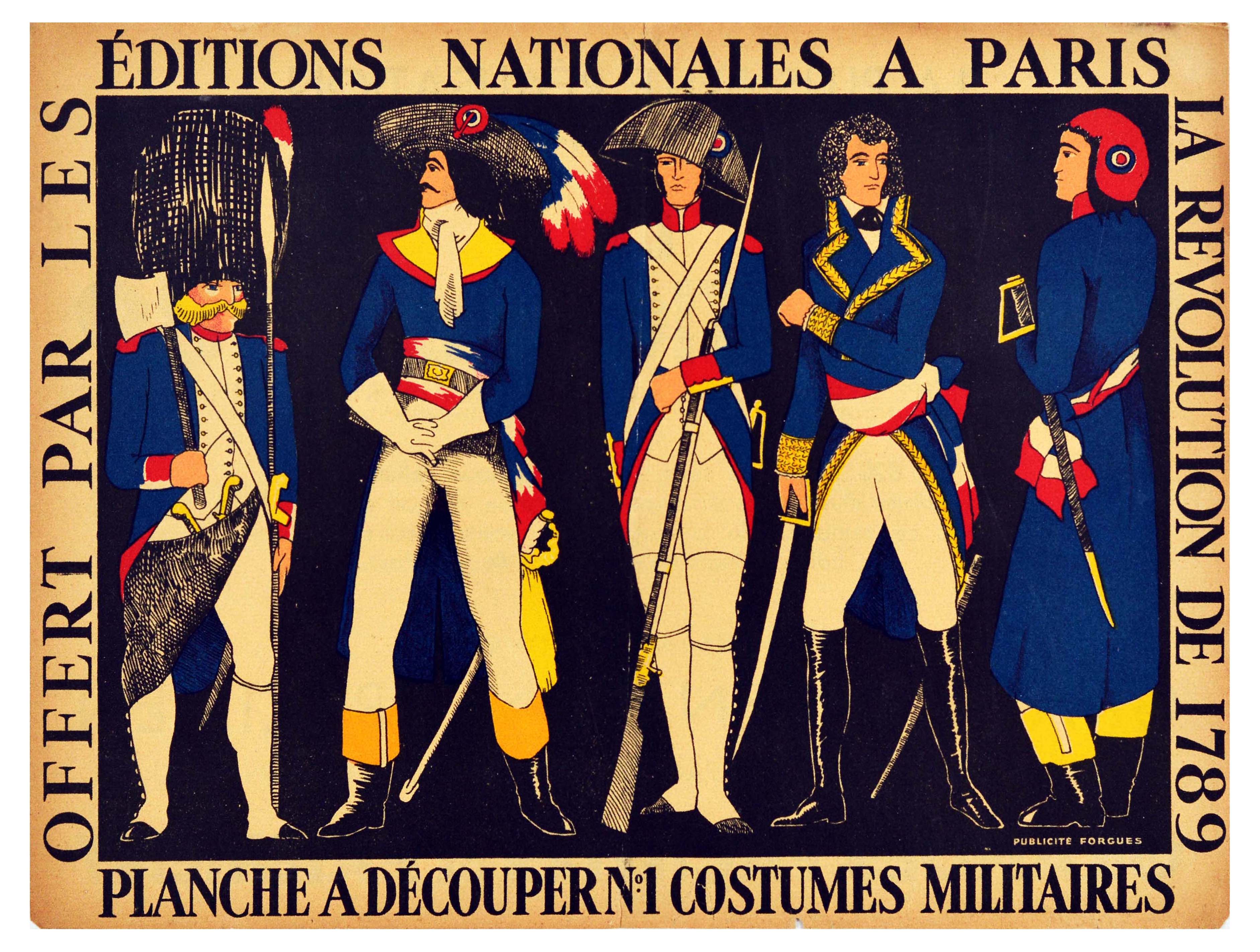 Advertising Poster Military Costumes French Revolution