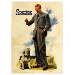 Advertising Poster Sportex Men Fashion Art Deco Dormeuil Dog British Bulldog
