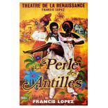 Advertising Poster Perle des Antilles Operetta Francis Lopez Okley