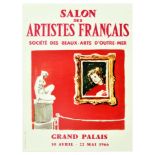 Advertising Poster French Artist Salon Grand Palais Statue Painting