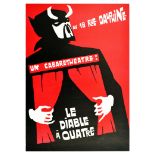 Advertising Poster Le Diable a Quatre Devil Cabaret Theatre