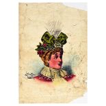 Advertising Poster Victorian Lady Hats Julian Green