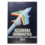 Propaganda Poster Airforce Academy Military Recruitment Missile Italy