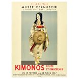 Advertising Poster Kimono Exhibition Japan Museum Cernuschi