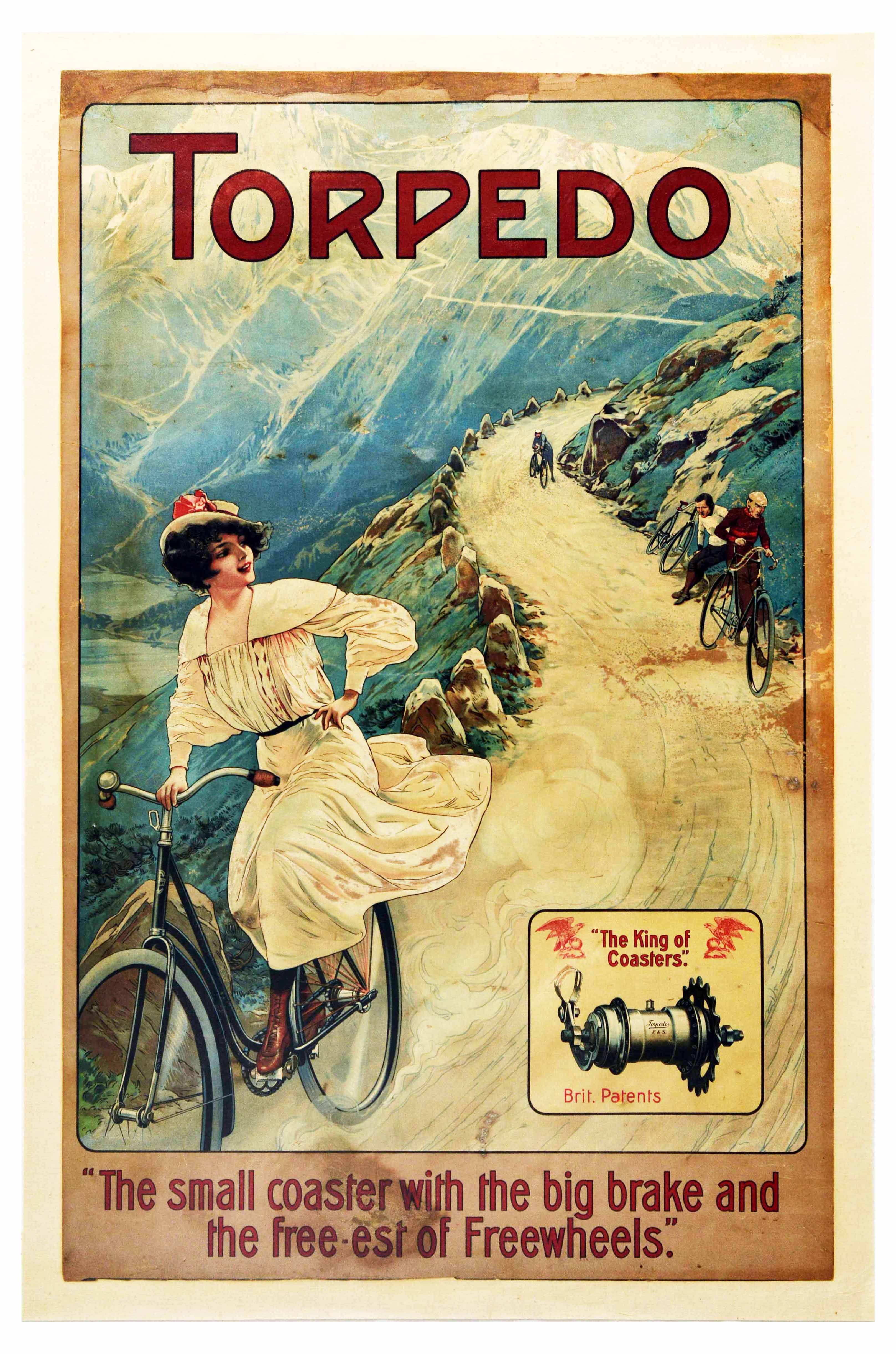 Advertising Poster Torpedo Bicycle Fitchel and Sachs