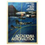 Propaganda Poster Airforce Academy Military Fighter Plane Recruitment Italy