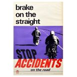 Propaganda Poster Brake RoSPA Road Safety UK Scooter Motorcycle