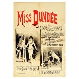 Advertising Poster Miss Dundee Circus Trained Dogs