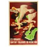 War Poster WWII British Radio De Gaulle Blum Daladier Vichy