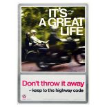 Propaganda Poster Highway Code RoSPA Road Safety UK Motorcycle