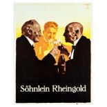 Advertising Poster Riesling Wine Champagne Hohlwein Sohnlein Rheingold
