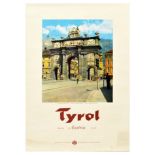 Travel Poster Tyrol Innsbruck Austria Arc of Triumph