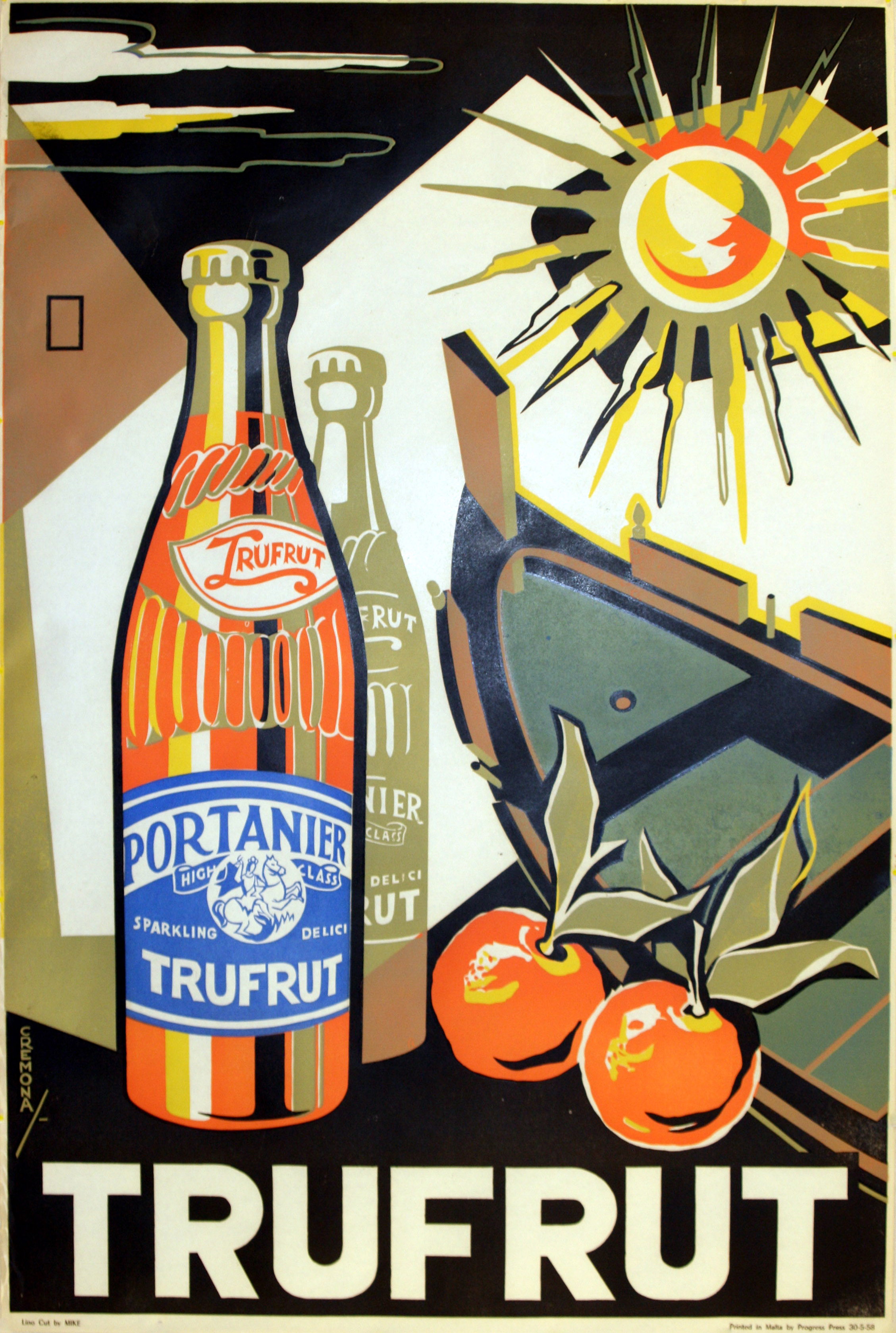 Advertising Poster Trufrut Emvin Cremona Malta