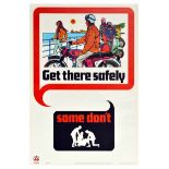 Propaganda Poster Get There Safely RoSPA Road Safety UK Scooter Motorcycle