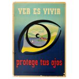 Propaganda Poster Work Safety Eye Health