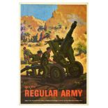 Propaganda Poster Regular Army Recruitment UK Soldier Artillery