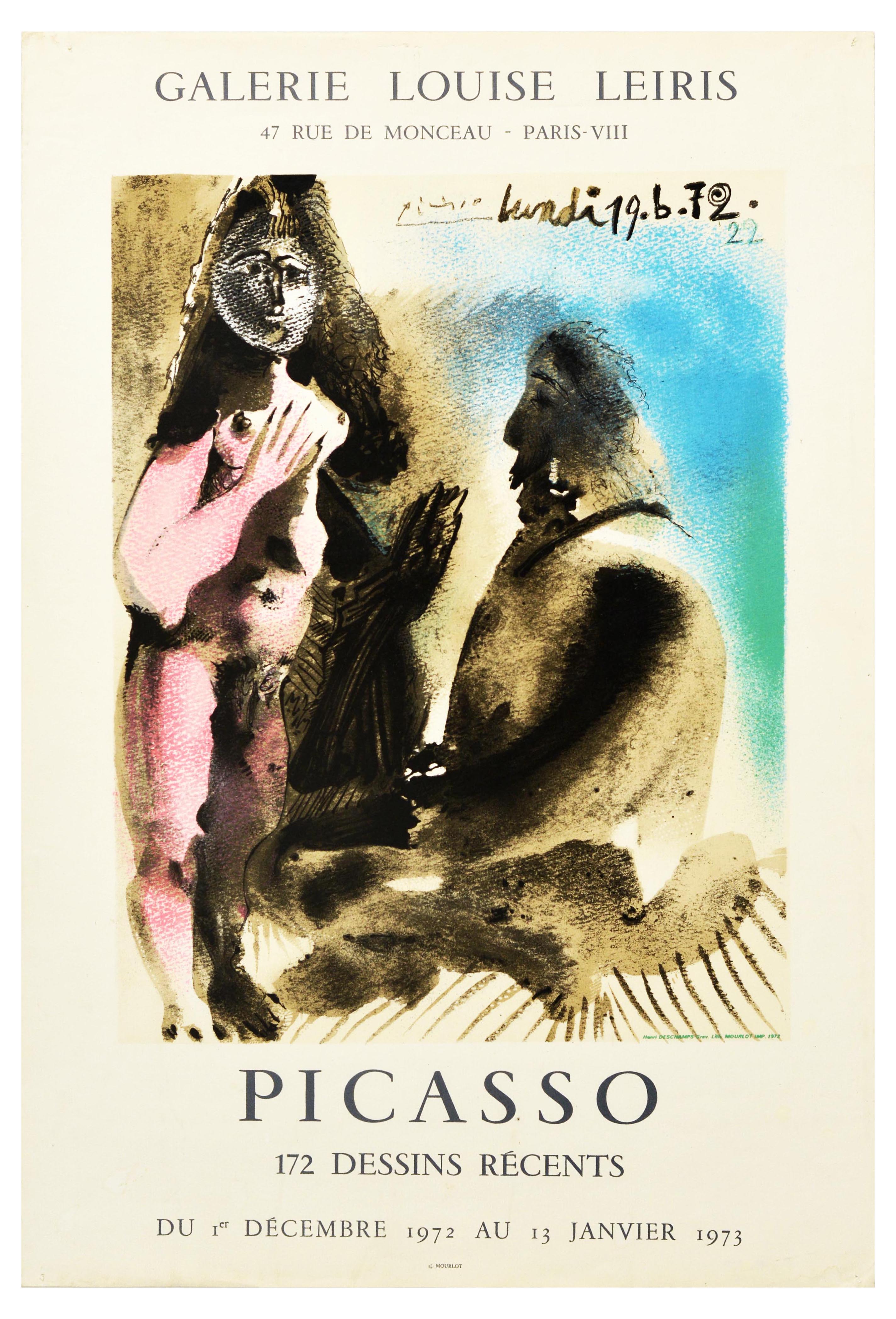 Advertising Poster Pablo Picasso Art Exhibition Paris 1972