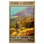 Travel Poster Anchor Line Ireland Ulster Londonderry Belfast