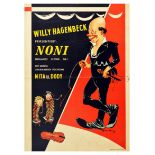 Advertising Poster Noni Clown Willy Hagenbeck Circus England Comedy