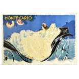 Travel Poster Monte Carlo at Night Icart Carriage Evening Art Deco