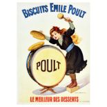 Advertising Poster Biscuits Emile Poult Dessert Drum Bouisset