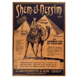 Advertising Poster Perfume Arabia Palmistry Enos Salt Shem el Nessim