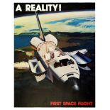 Propaganda Poster Space Flight Shuttle NASA Columbia STS1 USA