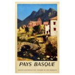 Travel Poster SNCF Railways Basque Country Oudot