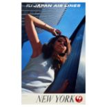Travel Poster Japan Airlines JAL New York