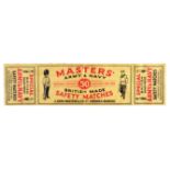 Advertising Poster Masters Army Navy British Safety Matches London