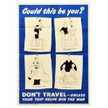 War Poster WWII Essential Travel Golf Shopping Victory USA